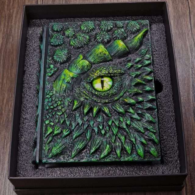 Eye of the Green Dragon Notebook | Handmade Notebook for TTRPG, Sketchbook, Diary image 5