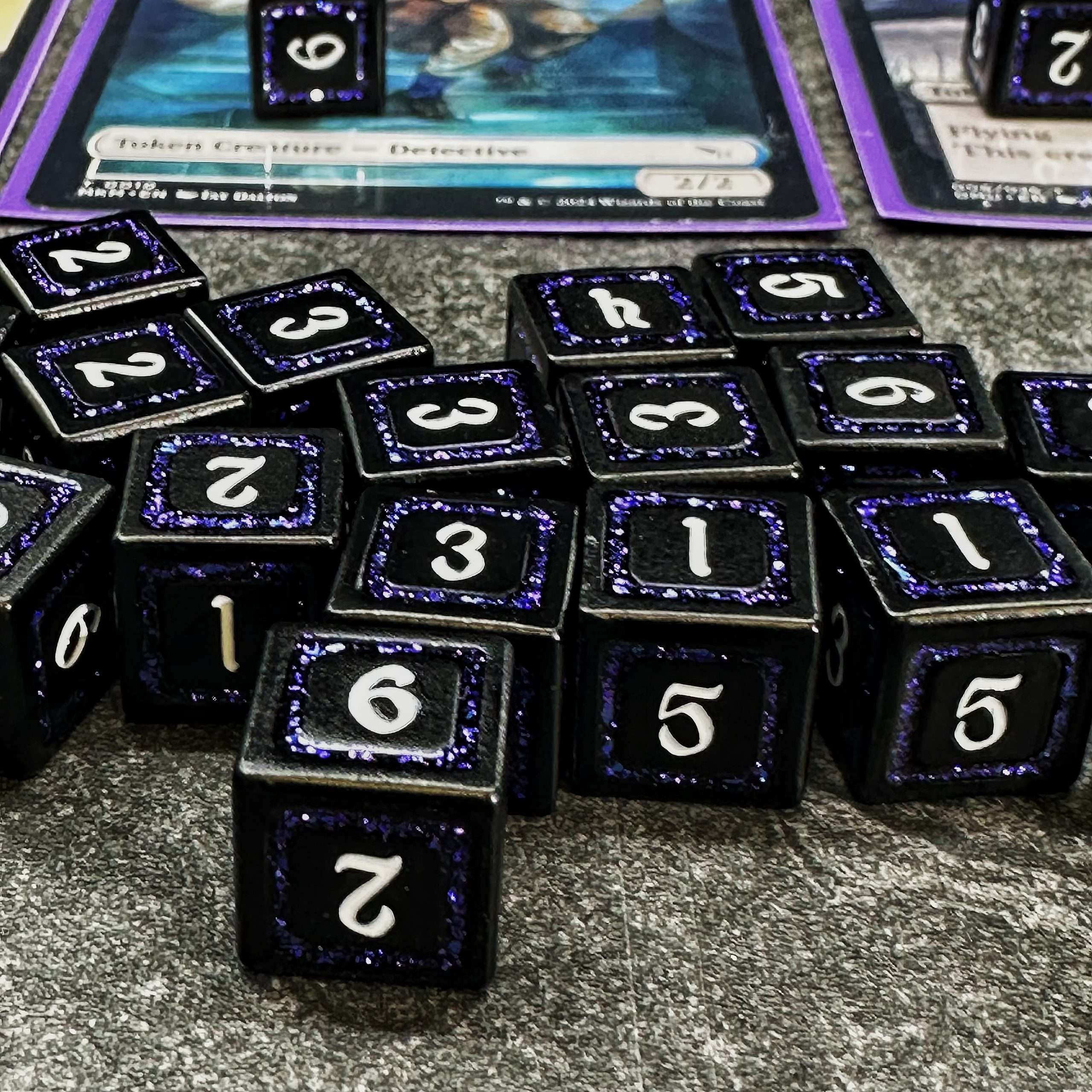Sage's Splendors Royal Purple Metal d6 Dice 24 Piece Set image 5