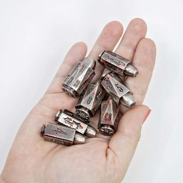 Sage's Holy Revolver Bloodstained Bullets Metal Dice Set image 13