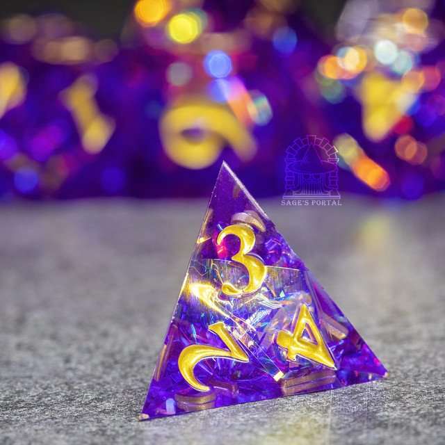 Sage's Exaltations - Royal Throne Sharp Edge Resin Dice Set image 7