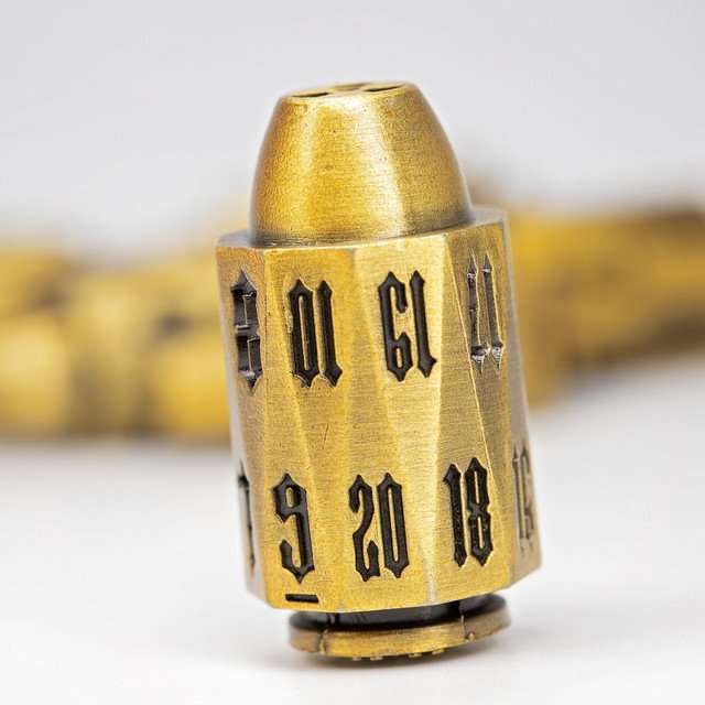 Sage's Holy Revolver Bronze Bullets Metal Dice Set image 3