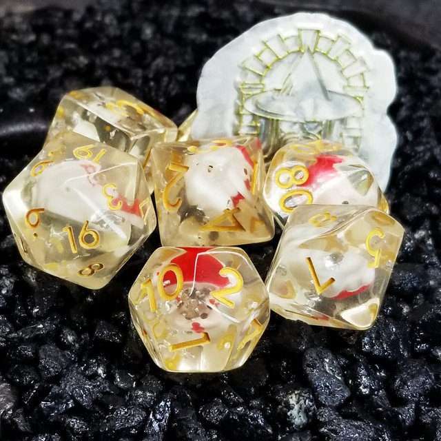 Sage's Jolly Santa Resin Polyhedral Dice Set image 7