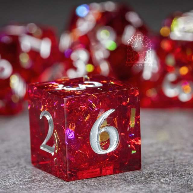 Sage's Exaltations - Phoenix's Rest Sharp Edge Resin Dice Set image 6