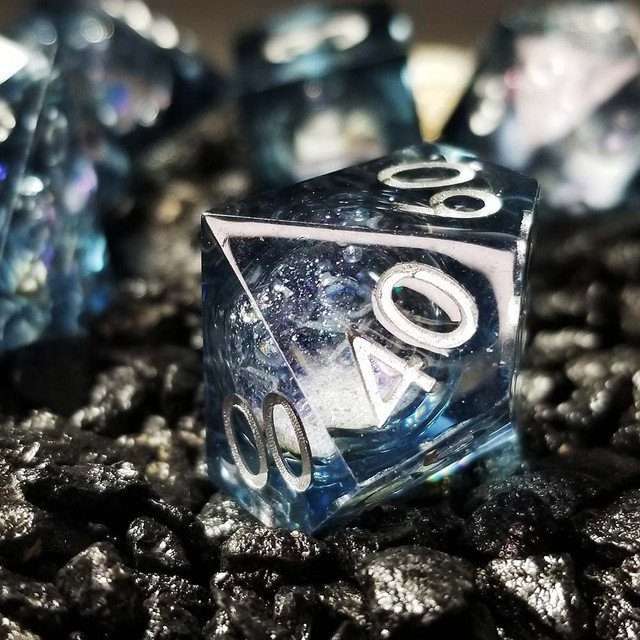 Sage's Winter Souls Liquid Core Sharp Edge Resin Dice Set image 2