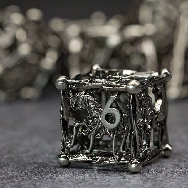 Sage's Ankeg Magical Creature Nickel Hollow Metal Polyhedral Dice Set image 5