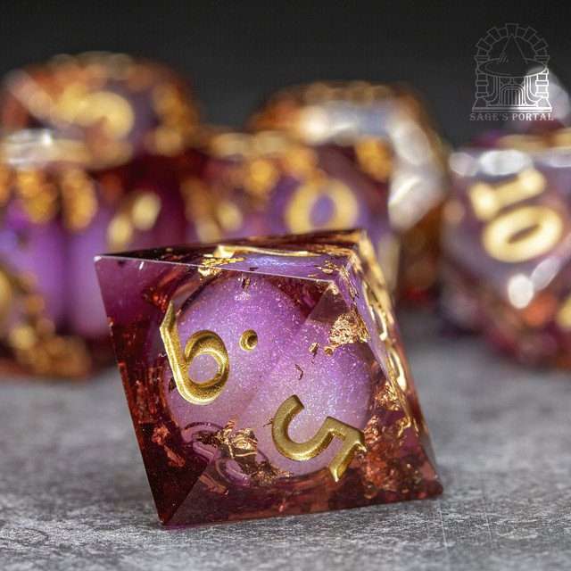 Sage's Royal Souls Liquid Core Sharp Edge Resin Dice Set image 4