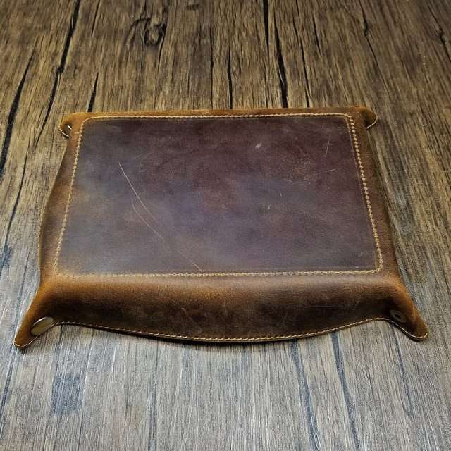 Sage's Enchanted Dice Tray Crazy Horse Oiled Saddle Leather Full Size image 7
