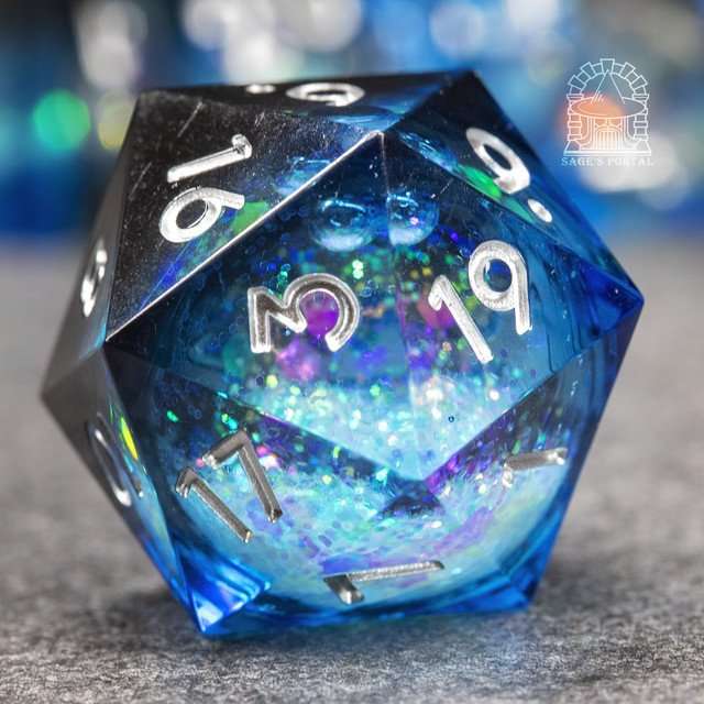 Sage's Spirits - Abyssal Spirits Liquid Core Sharp Edge Resin Dice Set image 1
