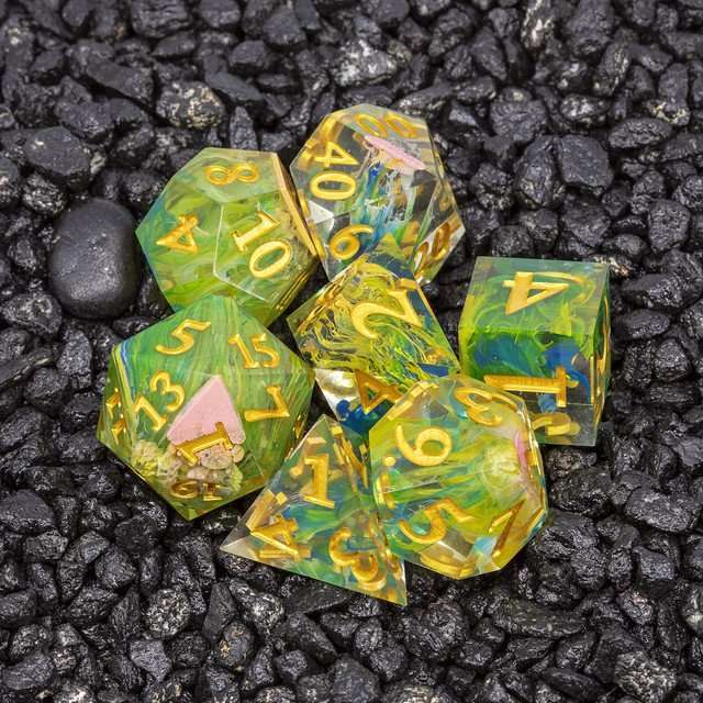 Sage's Essence of Nature Sharp Edge Resin Polyhedral Dice Set image 16