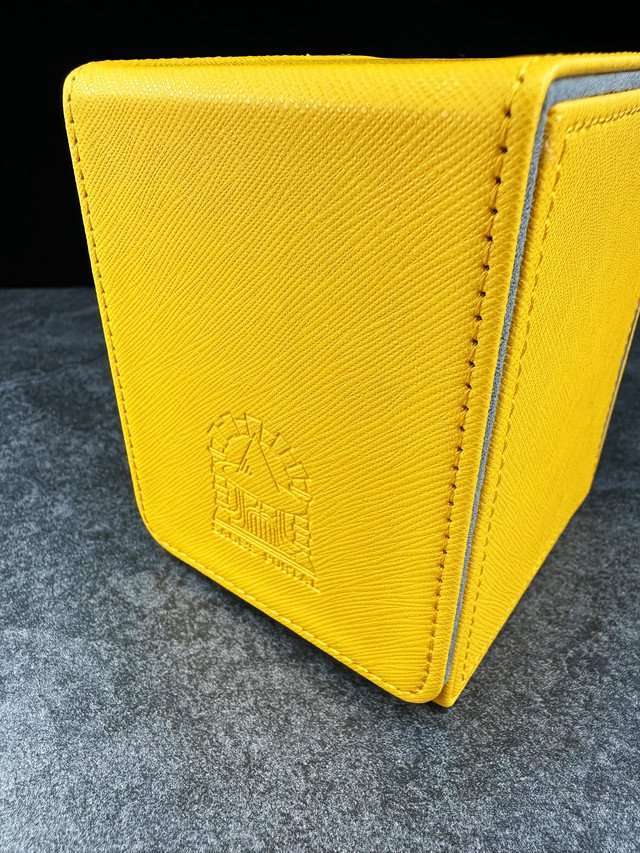 Sage's Premium Deck Storage Box for TCG, Dice, 105mm x 95mm x 82mm - Yellow image