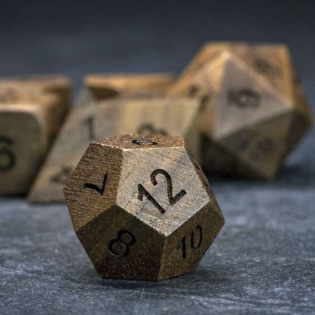 Sage's Trees - Black Walnut Oversized Wood Natural Ink Polyhedral Dice Set image 2