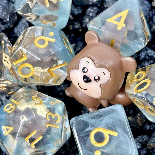 Sage's Chipmunk Familiar Resin Polyhedral Dice Set image 8