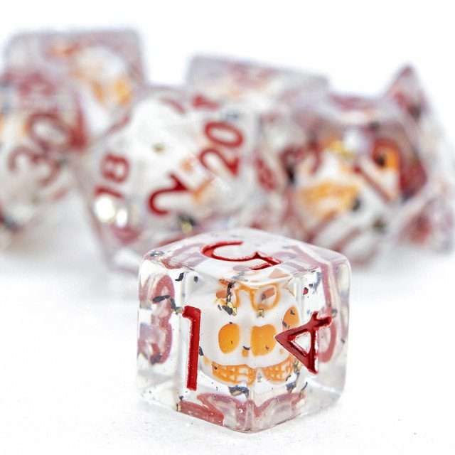 Sage's Familiars - Animated Skull Resin Polyhedral Dice Set image 6