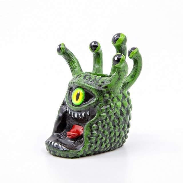 Green Eye Tyrant Desk Companion Phone Stand & Pencil Holder - Sage's PortalDesk Accessory
