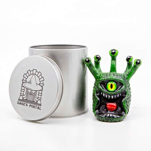 Green Eye Tyrant Desk Companion Phone Stand & Pencil Holder - Sage's PortalDesk Accessory
