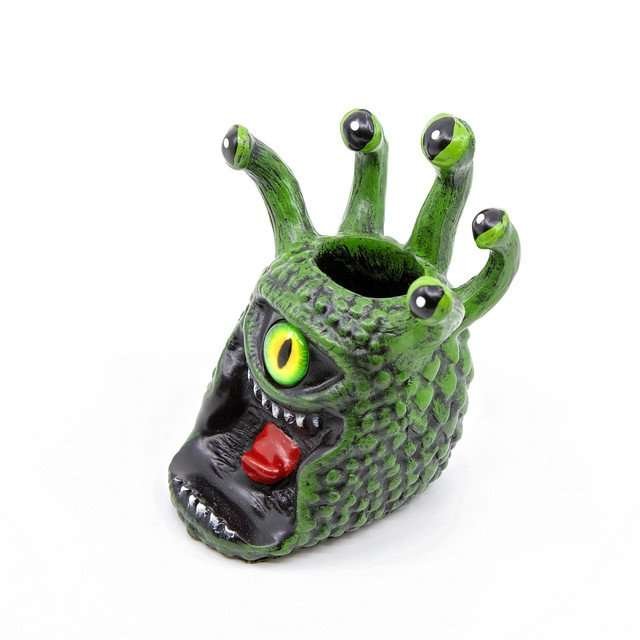 Green Eye Tyrant Desk Companion Phone Stand & Pencil Holder - Sage's PortalDesk Accessory
