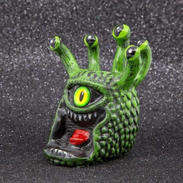Green Eye Tyrant Desk Companion Phone Stand & Pencil Holder - Sage's PortalDesk Accessory