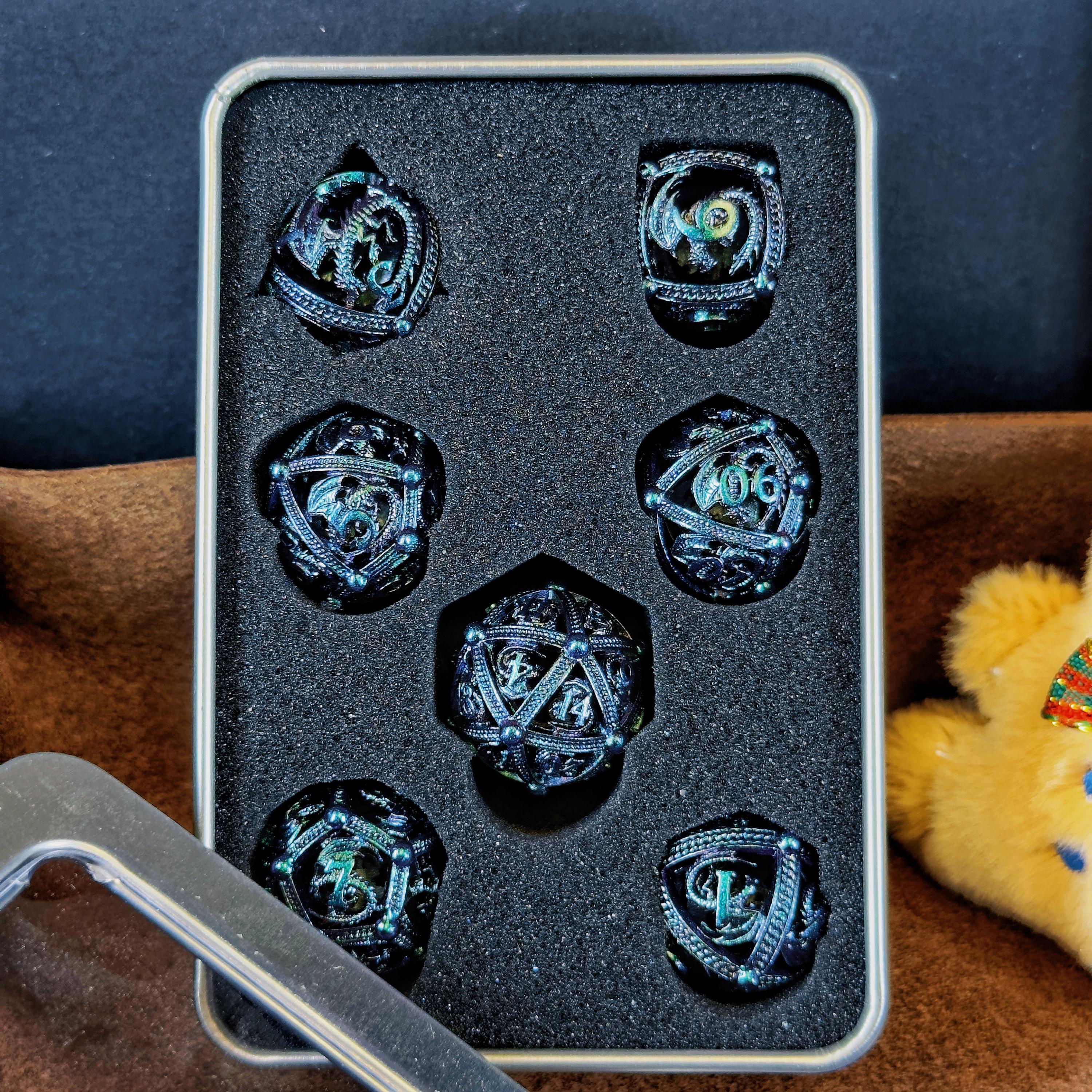 Sage's Christmas Notebook & Dice Gift Bundle | Dragon Journal, Dice Set, Leather Tray and Toy