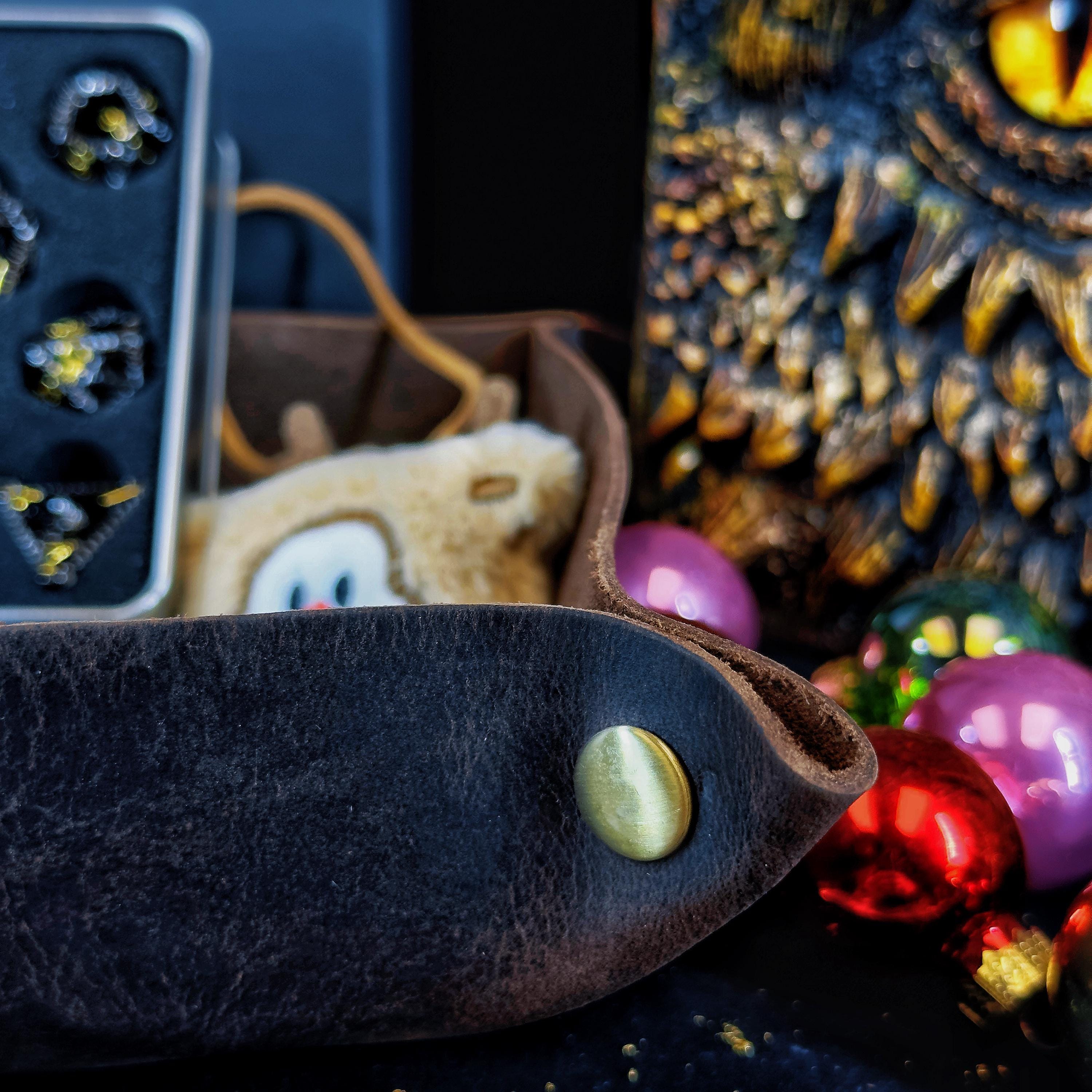Sage's Christmas Notebook & Dice Gift Bundle | Dragon Journal, Dice Set, Leather Tray and Toy