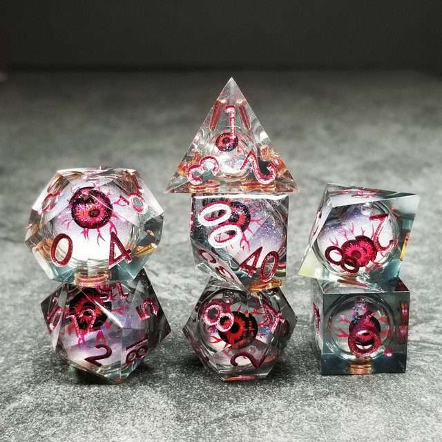 Sage's All Seeing Eye Liquid Core Polyhedral Dice Set - Sage's PortalLiquid Core Dice Set