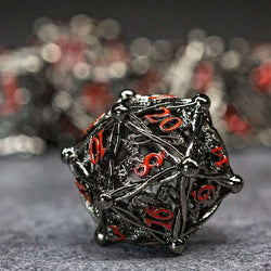 Sage's Ankeg Magical Creature Black/Red Hollow Metal Polyhedral Dice Set - Sage's PortalHollow Metal Dice Set
