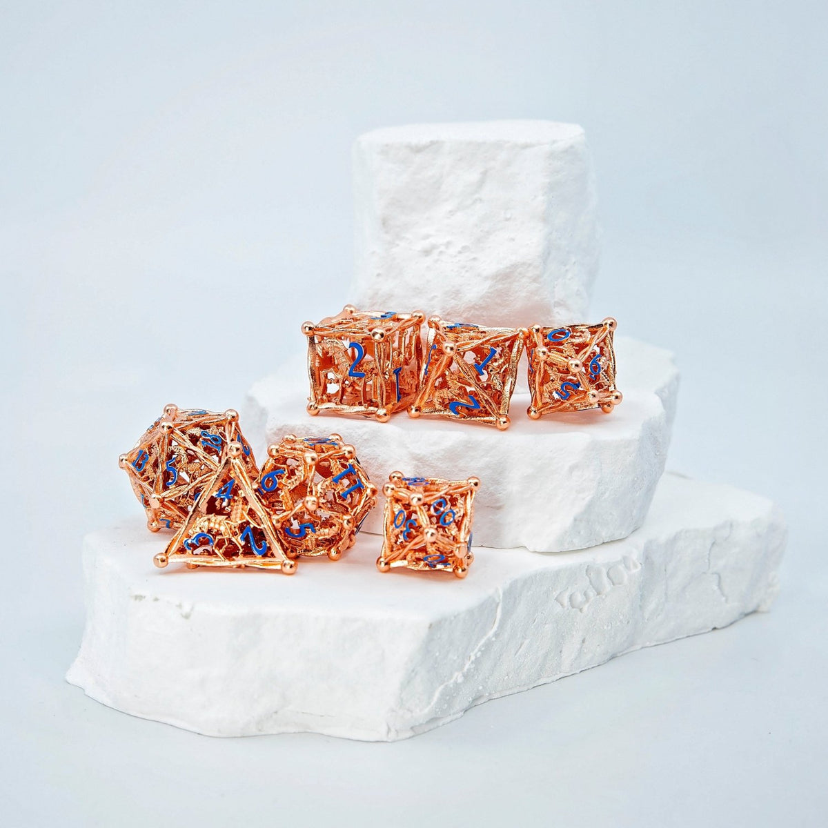 Sage's Ankheg Magical Creature Copper Hollow Metal Dice Set - Sage's PortalHollow Metal Dice Set