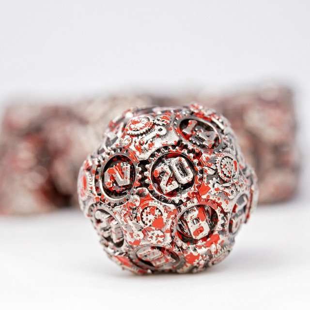 Sage's Artificer's Core Battlefield Essence Metal Polyhedral Dice Set - Sage's PortalMetal Dice Set