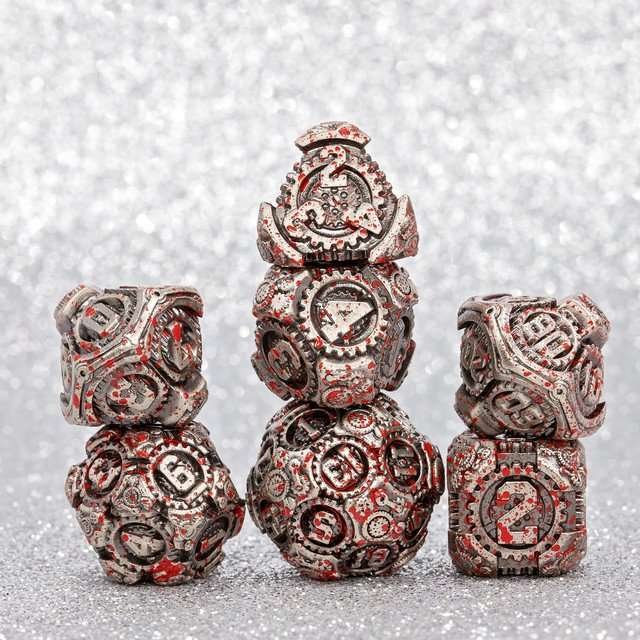 Sage's Artificer's Core Battlefield Essence Metal Polyhedral Dice Set - Sage's PortalMetal Dice Set