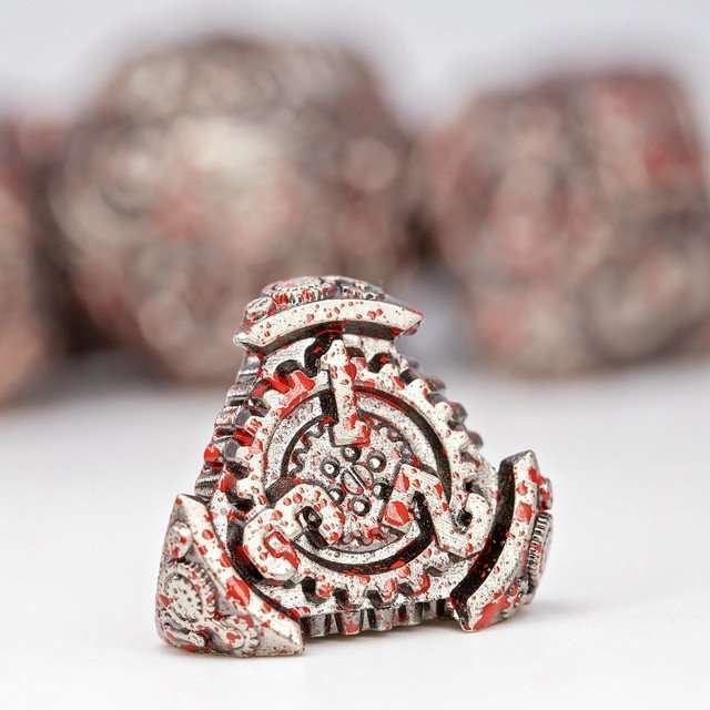 Sage's Artificer's Core Battlefield Essence Metal Polyhedral Dice Set - Sage's PortalMetal Dice Set