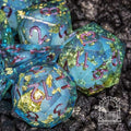 Sage's Atlantis Souls Liquid Core Sharp Edge Resin Dice Set - Sage's PortalLiquid Core Dice Set