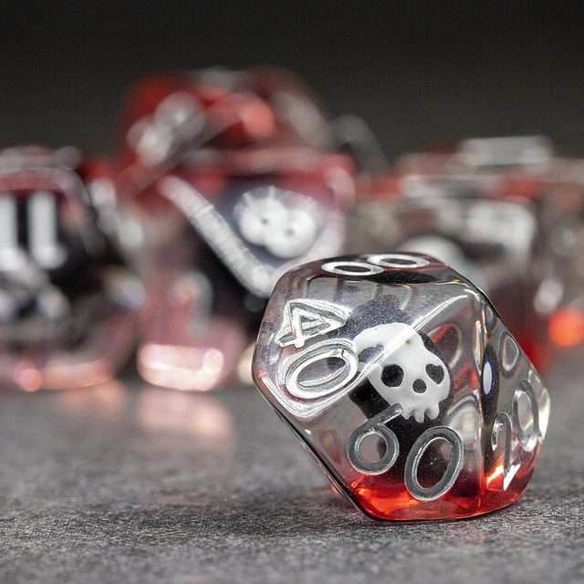 Sage's Baby Reaper Familiar Resin Polyhedral Dice Set - Sage's PortalResin Dice Set