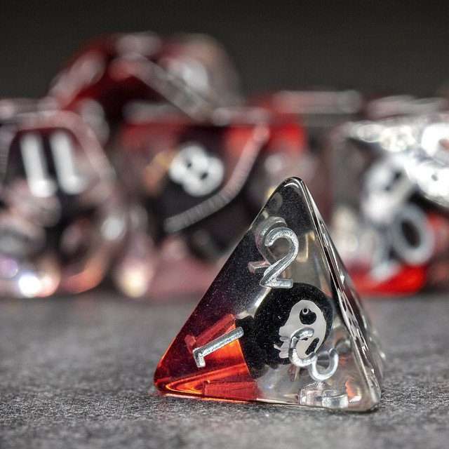 Sage's Baby Reaper Familiar Resin Polyhedral Dice Set - Sage's PortalResin Dice Set