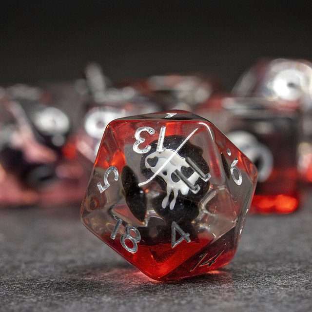 Sage's Baby Reaper Familiar Resin Polyhedral Dice Set - Sage's PortalResin Dice Set