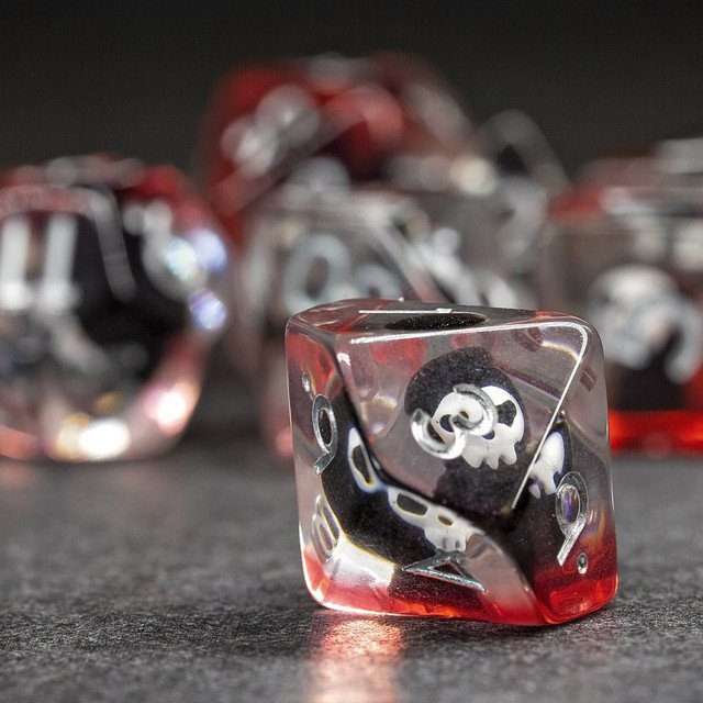 Sage's Baby Reaper Familiar Resin Polyhedral Dice Set - Sage's PortalResin Dice Set