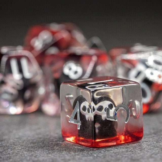 Sage's Baby Reaper Familiar Resin Polyhedral Dice Set - Sage's PortalResin Dice Set