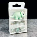 Sage's Blue T-Rex Familiar Resin Polyhedral Dice Set + Toy - Sage's PortalResin Dice Set