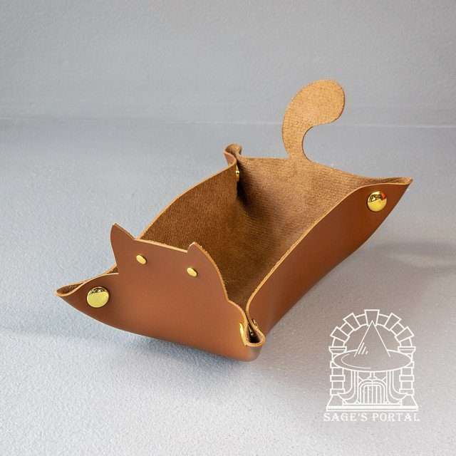 Sage's Brown Enchanted Cat Dice Tray - Sage's PortalDice Tray