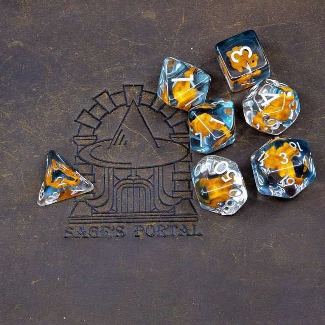 Sage's Camel Familiar Resin Polyhedral Dice Set - Sage's PortalResin Dice Set