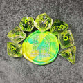 Sage's Cantrips - Green Moss Lavender Green Ink Resin Polyhedral Dice Set - Sage's PortalResin Dice Set