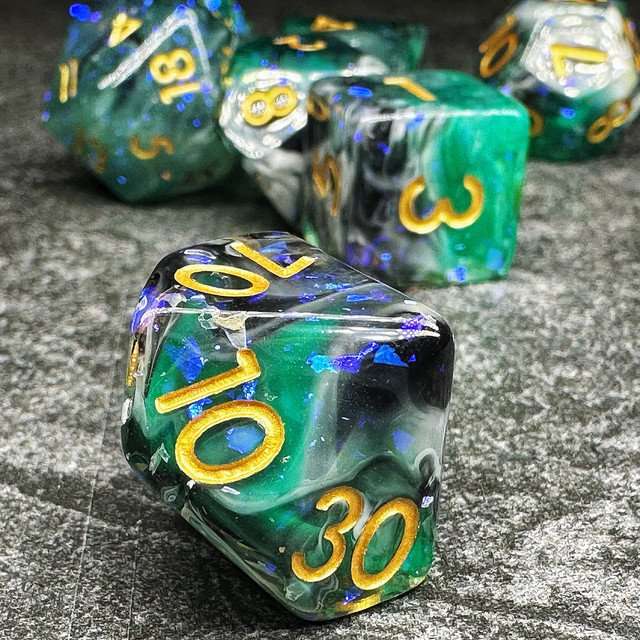 Sage’s Cantrips - Mending Resin Polyhedral Dice Set - Sage's PortalResin Dice Set
