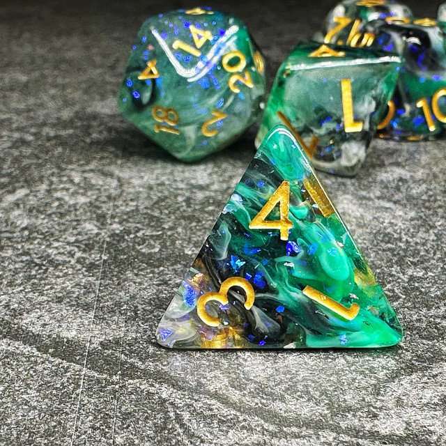 Sage’s Cantrips - Mending Resin Polyhedral Dice Set - Sage's PortalResin Dice Set