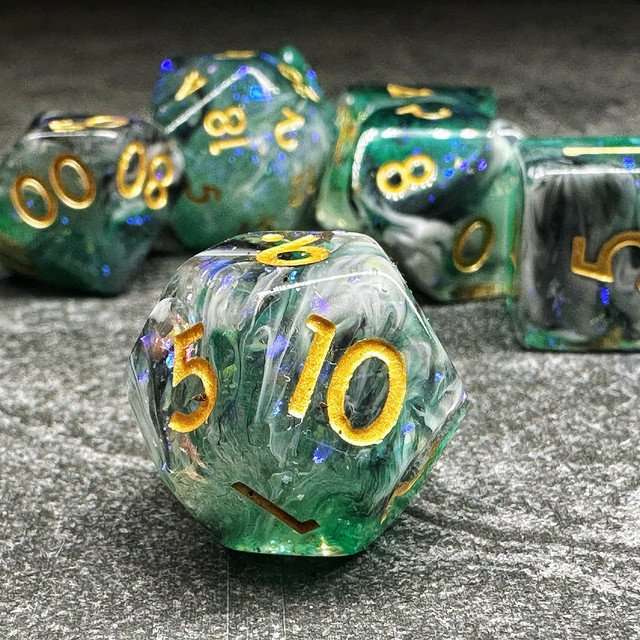 Sage’s Cantrips - Mending Resin Polyhedral Dice Set - Sage's PortalResin Dice Set