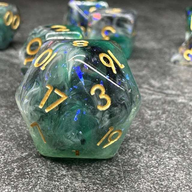 Sage’s Cantrips - Mending Resin Polyhedral Dice Set - Sage's PortalResin Dice Set