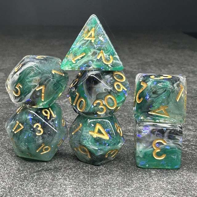 Sage’s Cantrips - Mending Resin Polyhedral Dice Set - Sage's PortalResin Dice Set