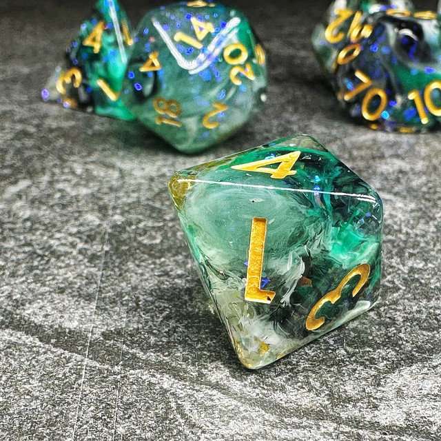 Sage’s Cantrips - Mending Resin Polyhedral Dice Set - Sage's PortalResin Dice Set