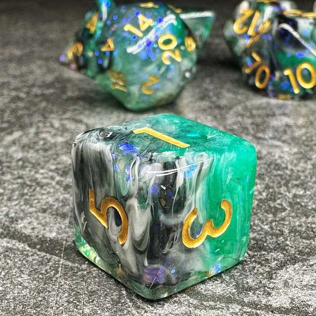 Sage’s Cantrips - Mending Resin Polyhedral Dice Set - Sage's PortalResin Dice Set