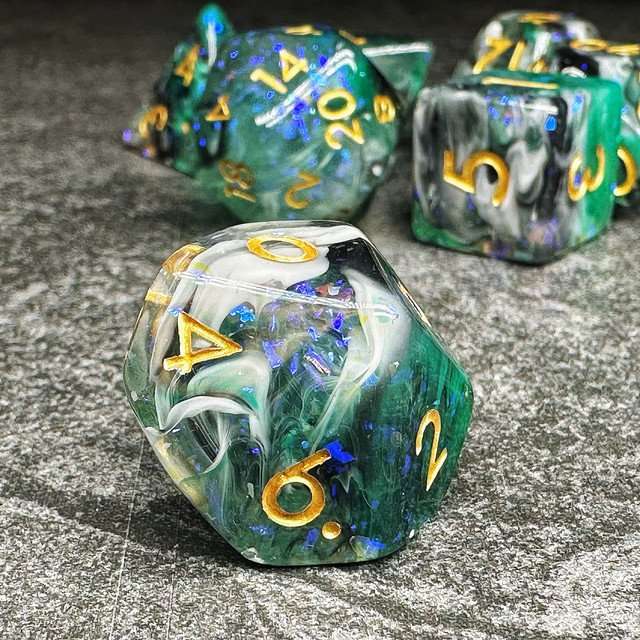 Sage’s Cantrips - Mending Resin Polyhedral Dice Set - Sage's PortalResin Dice Set