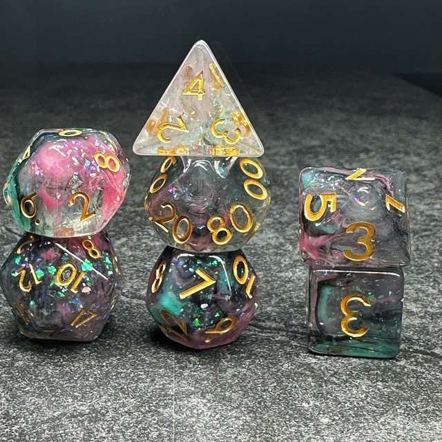 Sage’s Cantrips - Thaumaturgy Resin Polyhedral Dice Set - Sage's PortalResin Dice Set