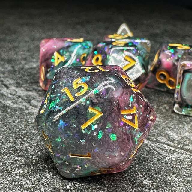 Sage’s Cantrips - Thaumaturgy Resin Polyhedral Dice Set - Sage's PortalResin Dice Set
