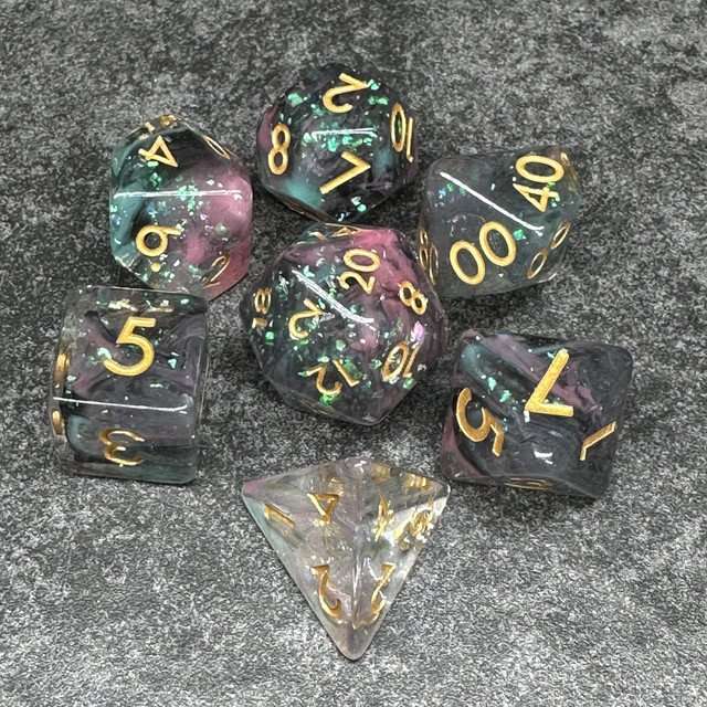 Sage’s Cantrips - Thaumaturgy Resin Polyhedral Dice Set - Sage's PortalResin Dice Set